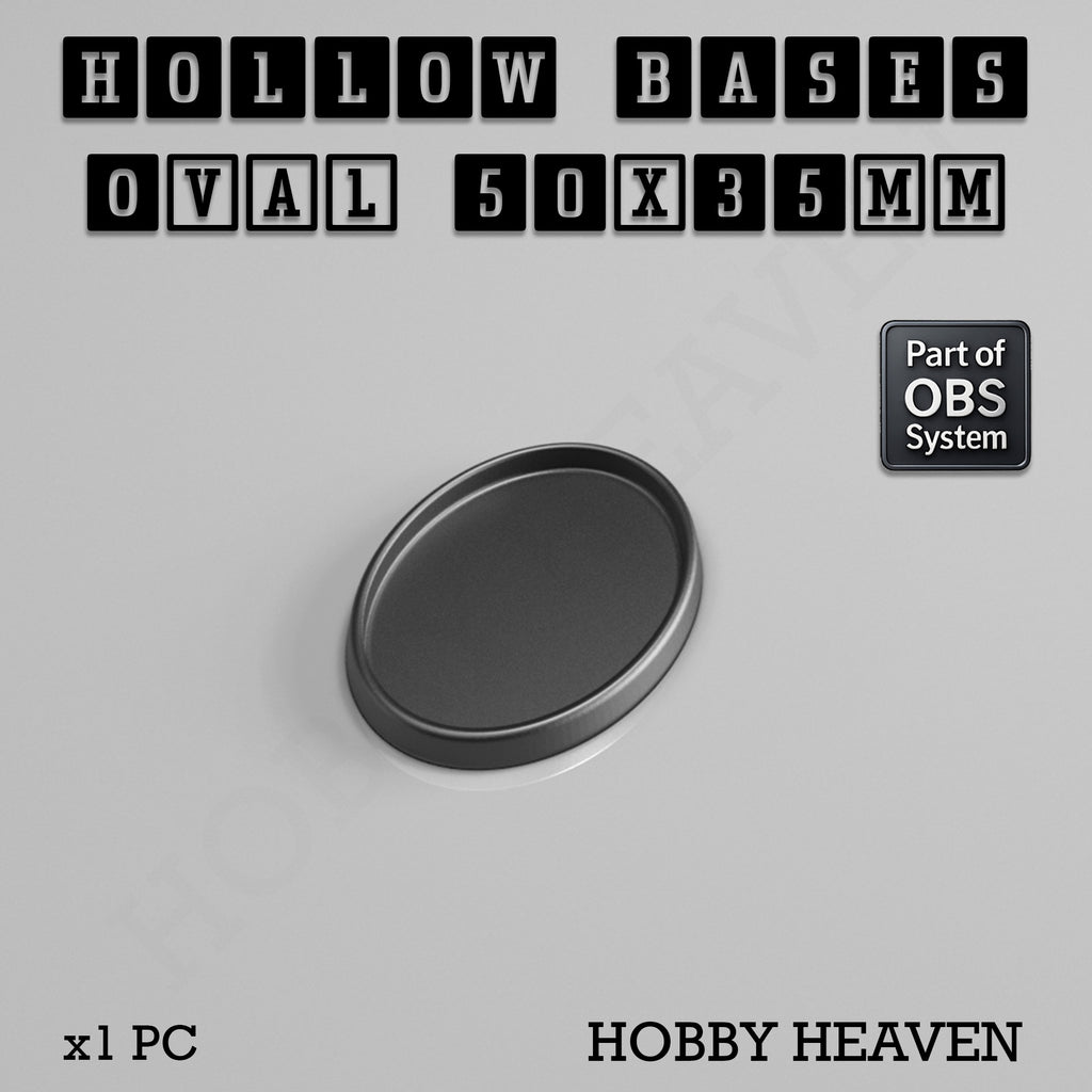 Hollow Bases Range  - Wargaming 3d Printed Bases (OBS System)