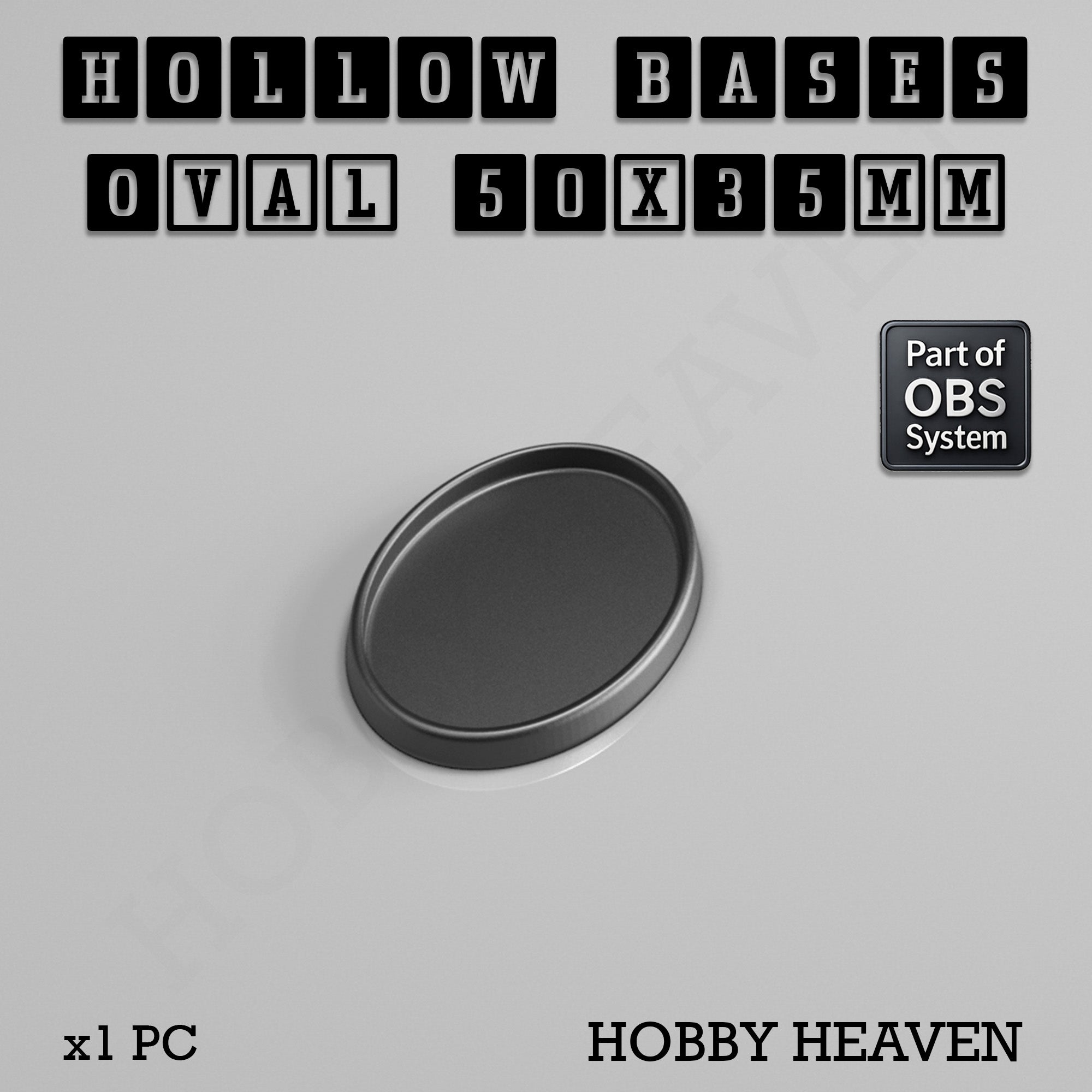 Hollow Bases Range  - Wargaming 3d Printed Bases (OBS System)