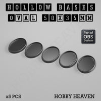 Hollow Bases Range  - Wargaming 3d Printed Bases (OBS System)
