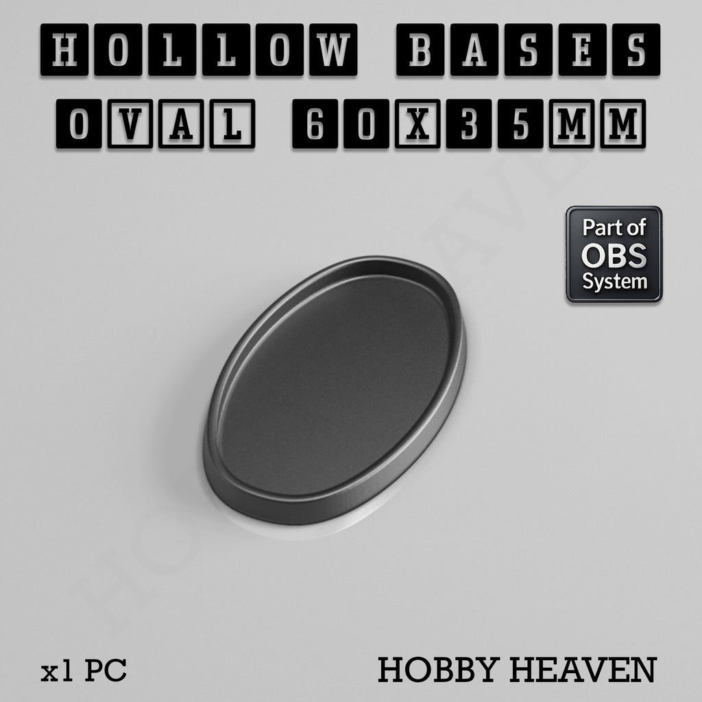 Hollow Bases Range  - Wargaming 3d Printed Bases (OBS System)
