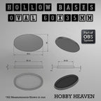 Hollow Bases Range  - Wargaming 3d Printed Bases (OBS System)