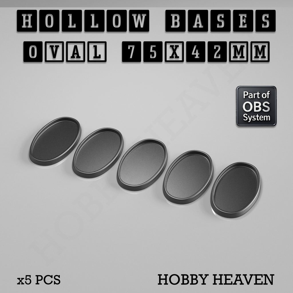 Hollow Bases Range  - Wargaming 3d Printed Bases (OBS System)