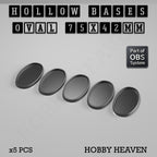 Hollow Bases Range  - Wargaming 3d Printed Bases (OBS System)