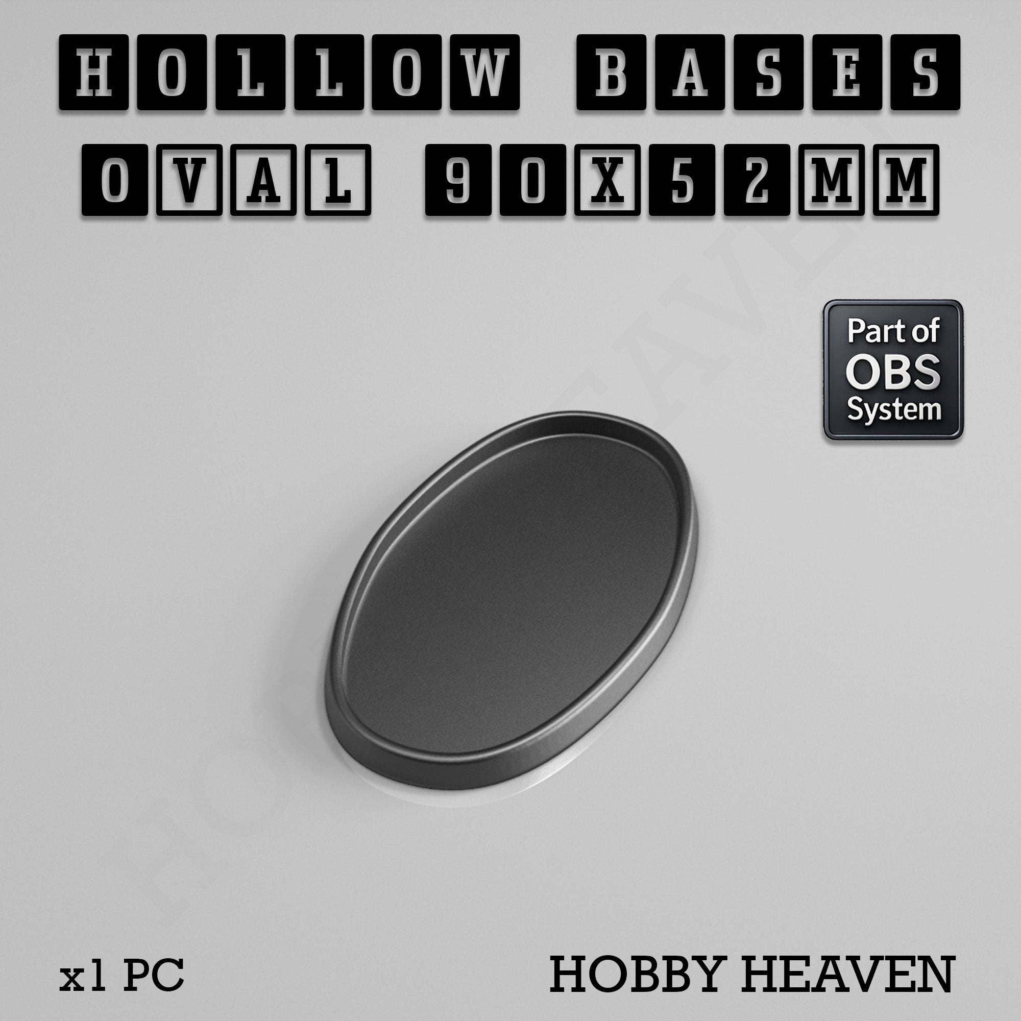 Hollow Bases Range  - Wargaming 3d Printed Bases (OBS System)