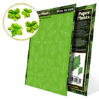 Uncoloured Paper Plants Burdock pack: green laser-cut sheet with a picture of the finished plants
