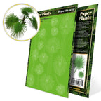 Uncoloured Paper Plants Ground Palm pack: green laser-cut sheet with a picture of the finished plants