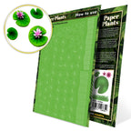 Uncoloured Paper Plants Lily Pads pack: green laser-cut sheet with a picture of the finished plants