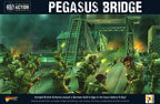 Bolt Action Pegasus Bridge Second Edition set with detailed miniatures and terrain pieces.