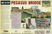 Close-up view of the tilting Pegasus Bridge model with working checkpoints.
