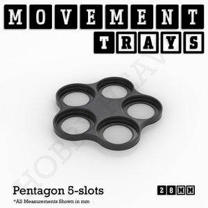 28mm Movement Trays for Tabletop Games | Warhammer Compatible | Full Range