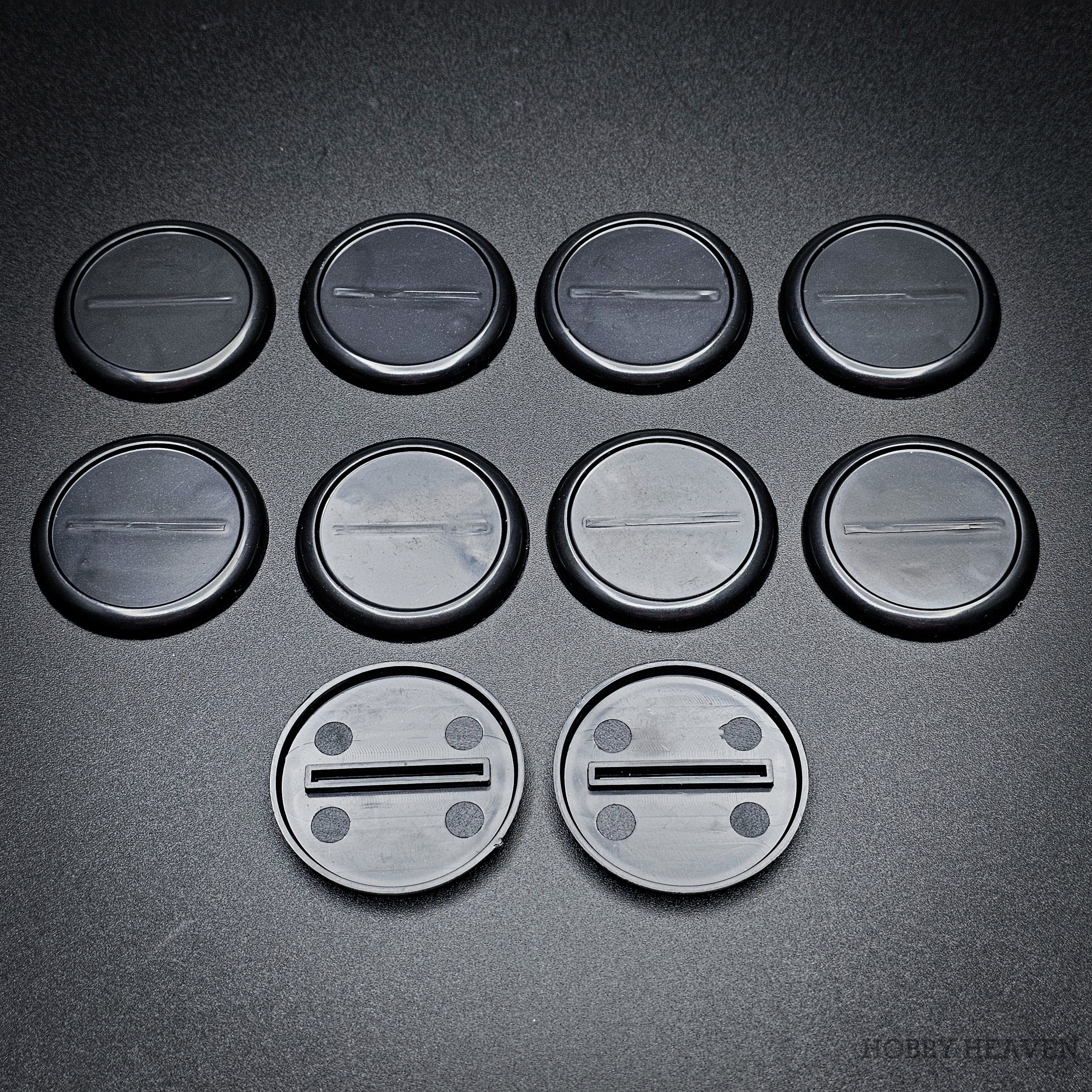 40mm Wide Lip Round Plastic Bases