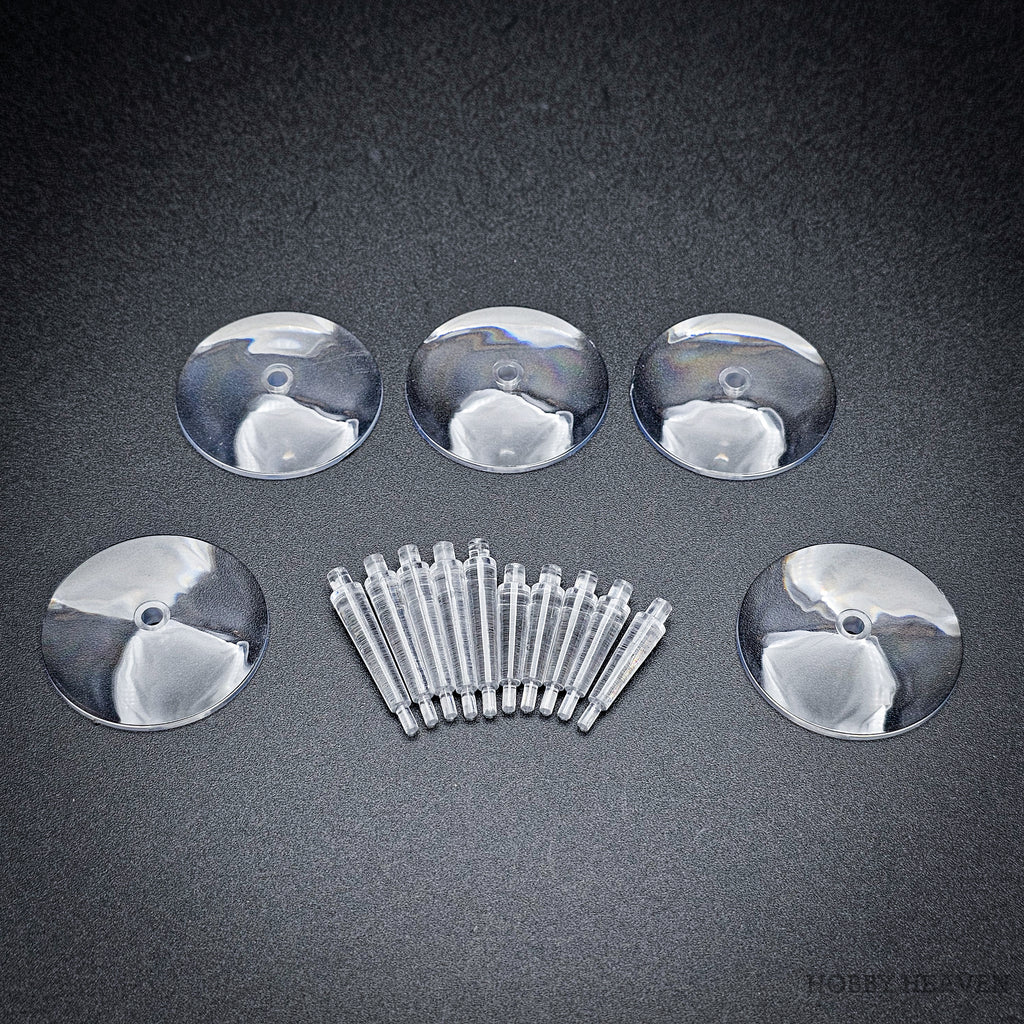 32mm Round Flying Clear Plastic Base