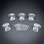 32mm Round Flying Clear Plastic Base