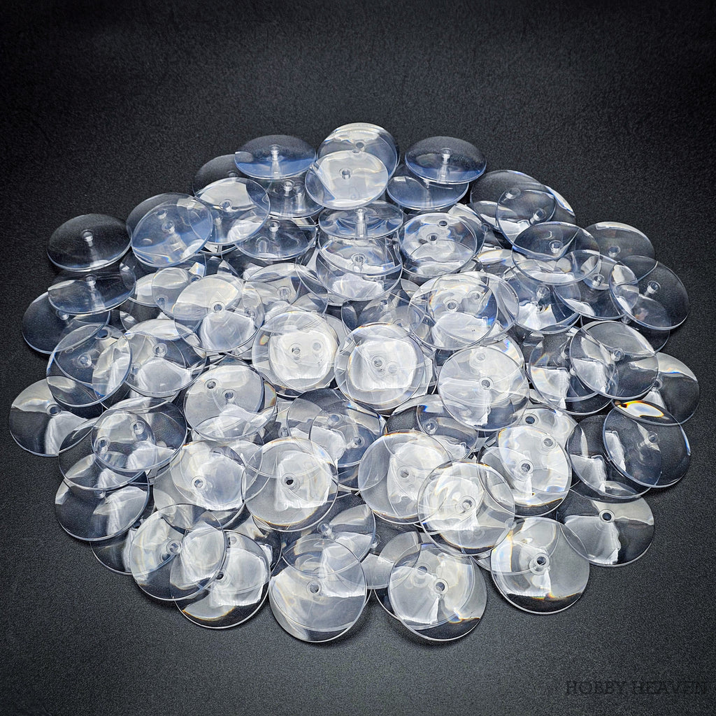 32mm Round Flying Clear Plastic Base