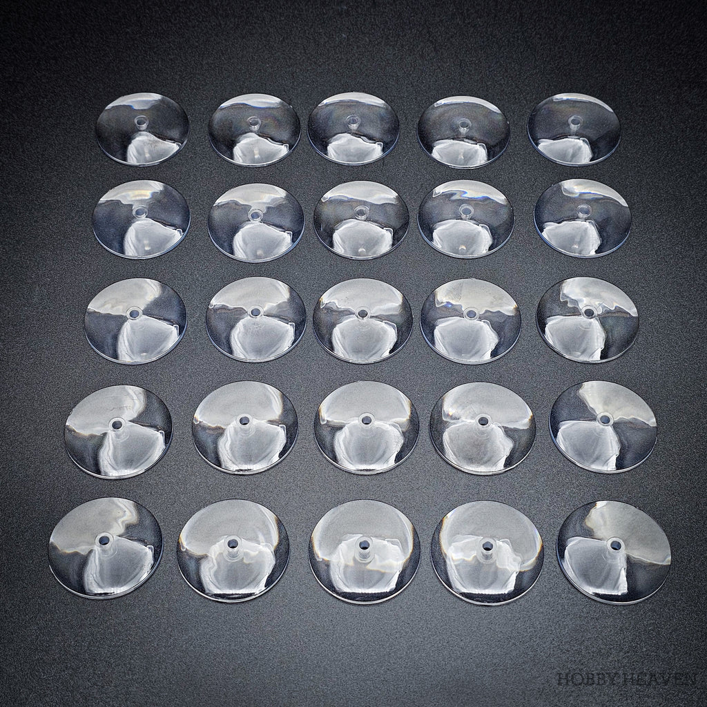 32mm Round Flying Clear Plastic Base