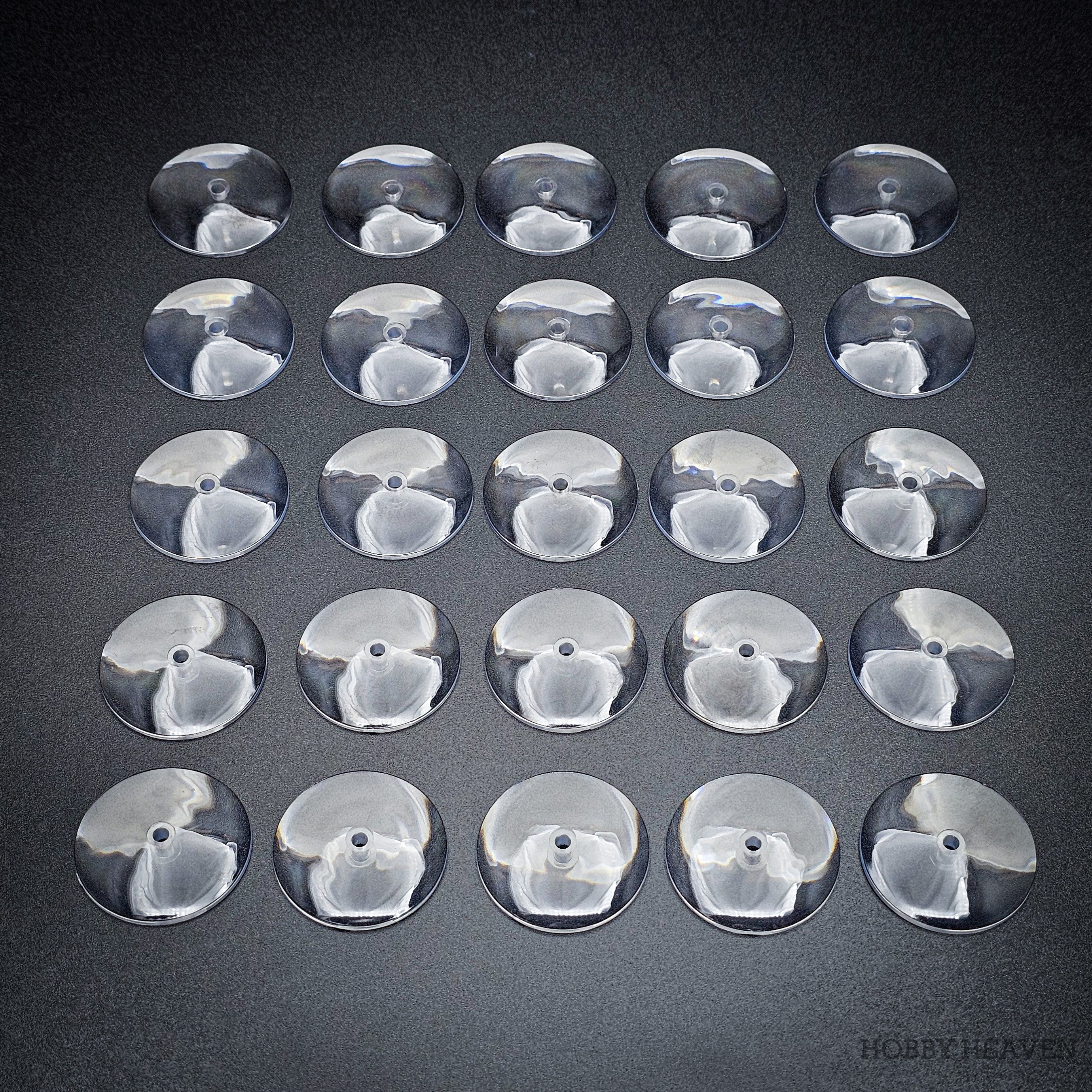 32mm Round Flying Clear Plastic Base