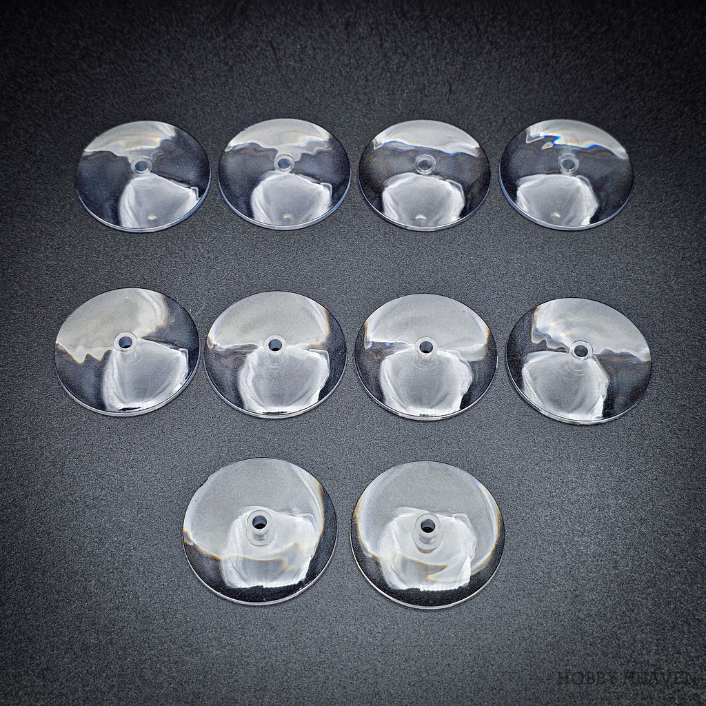 32mm Round Flying Clear Plastic Base