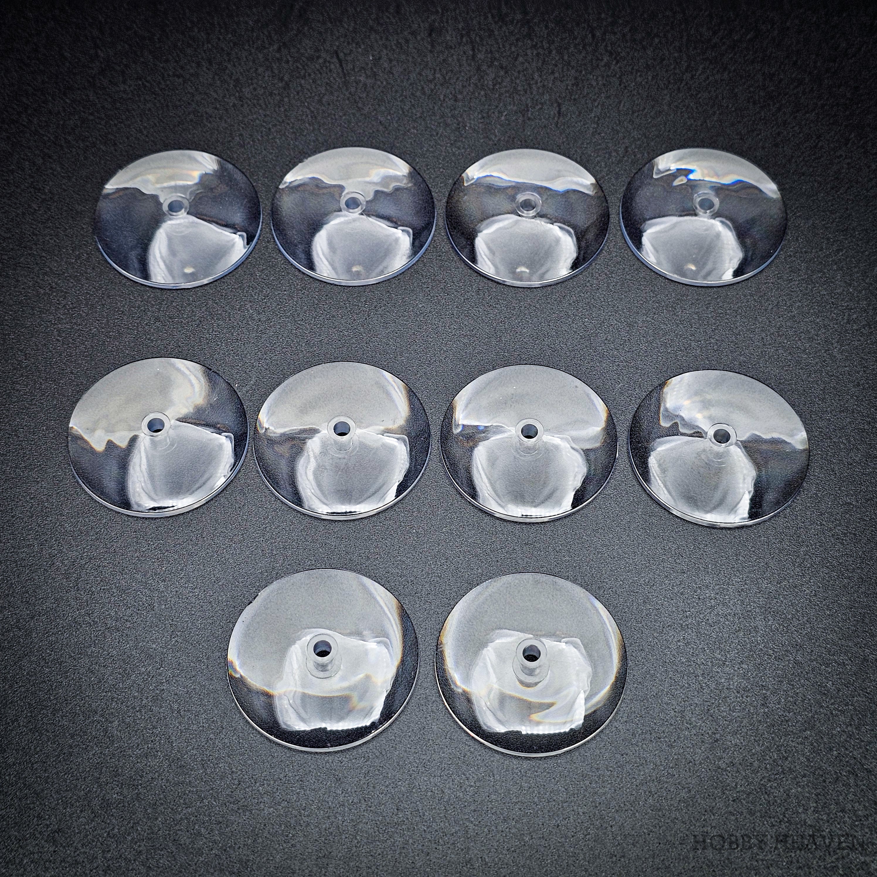 32mm Round Flying Clear Plastic Base