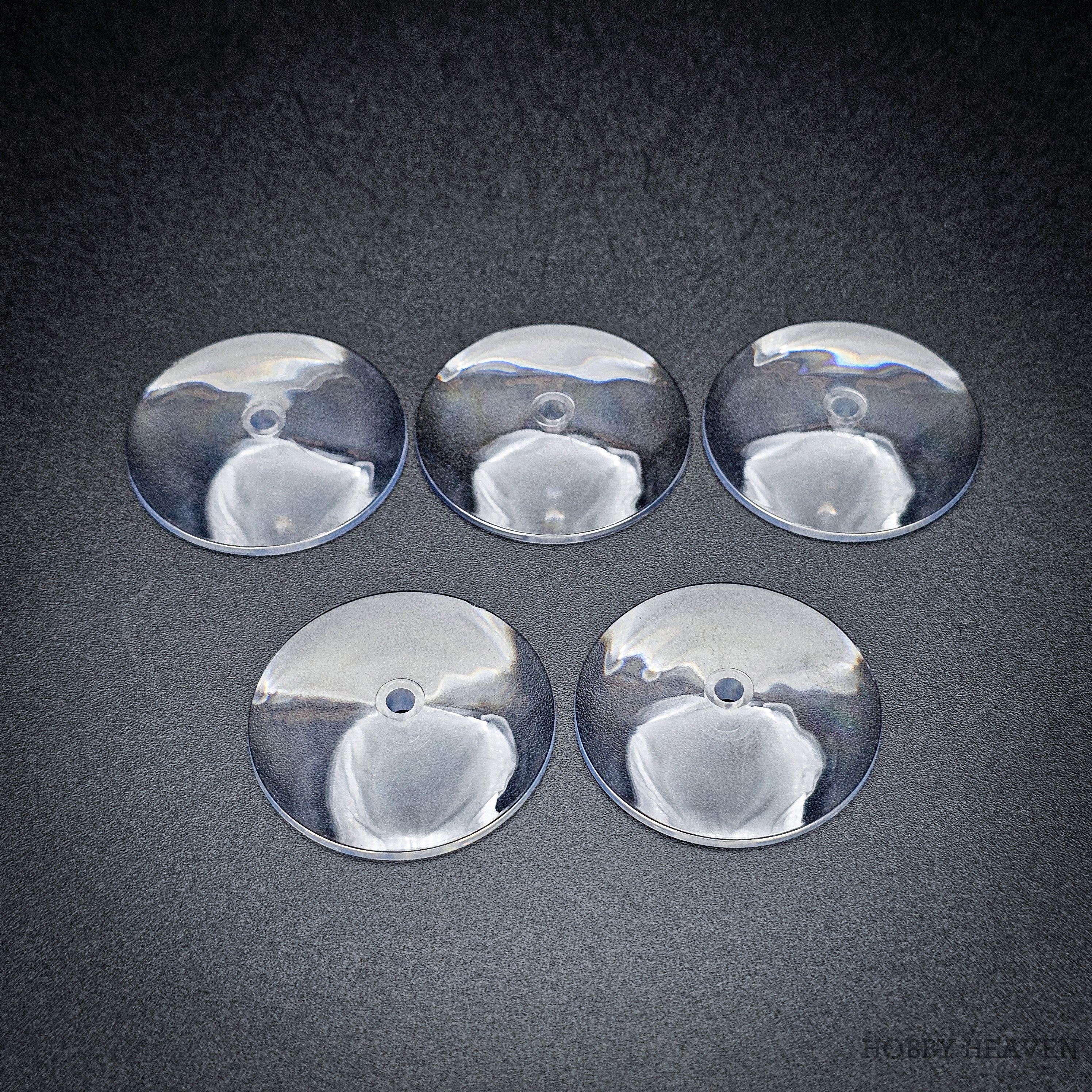 32mm Round Flying Clear Plastic Base