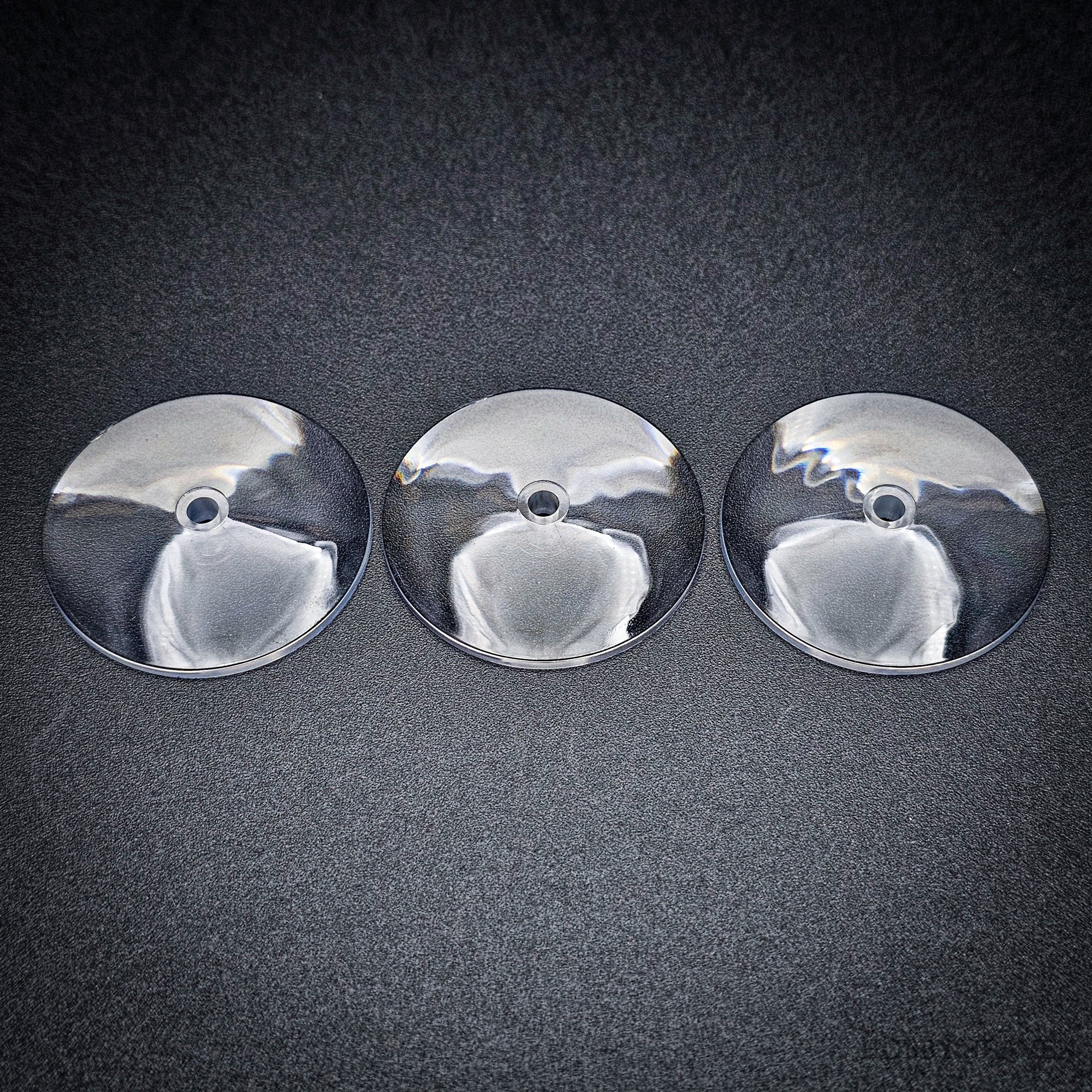 32mm Round Flying Clear Plastic Base