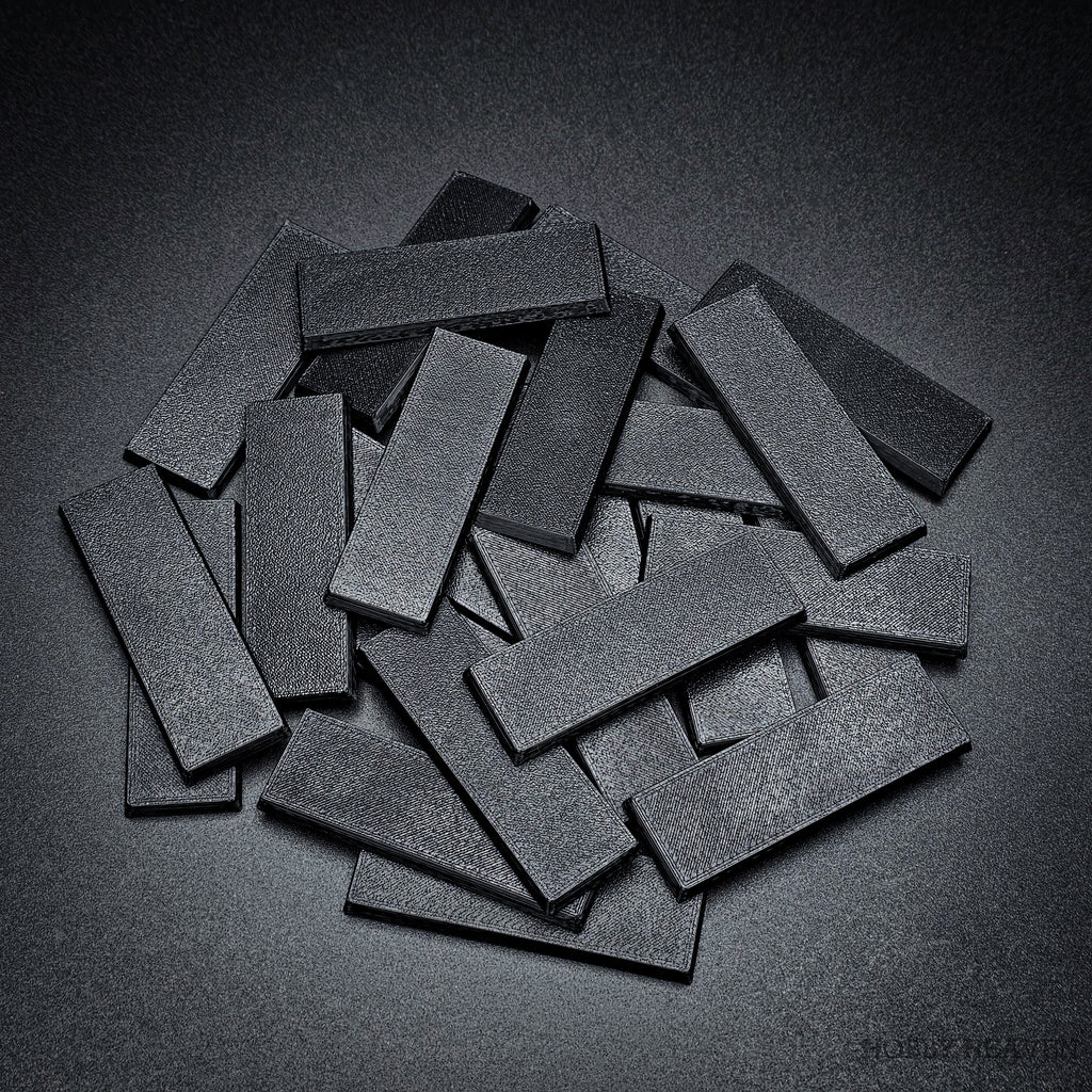 60x20mm Rectangle Plain Plastic Bases 3d Print