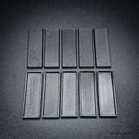 60x20mm Rectangle Plain Plastic Bases 3d Print
