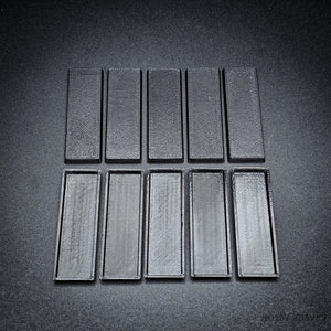 60x20mm Rectangle Plain Plastic Bases 3d Print