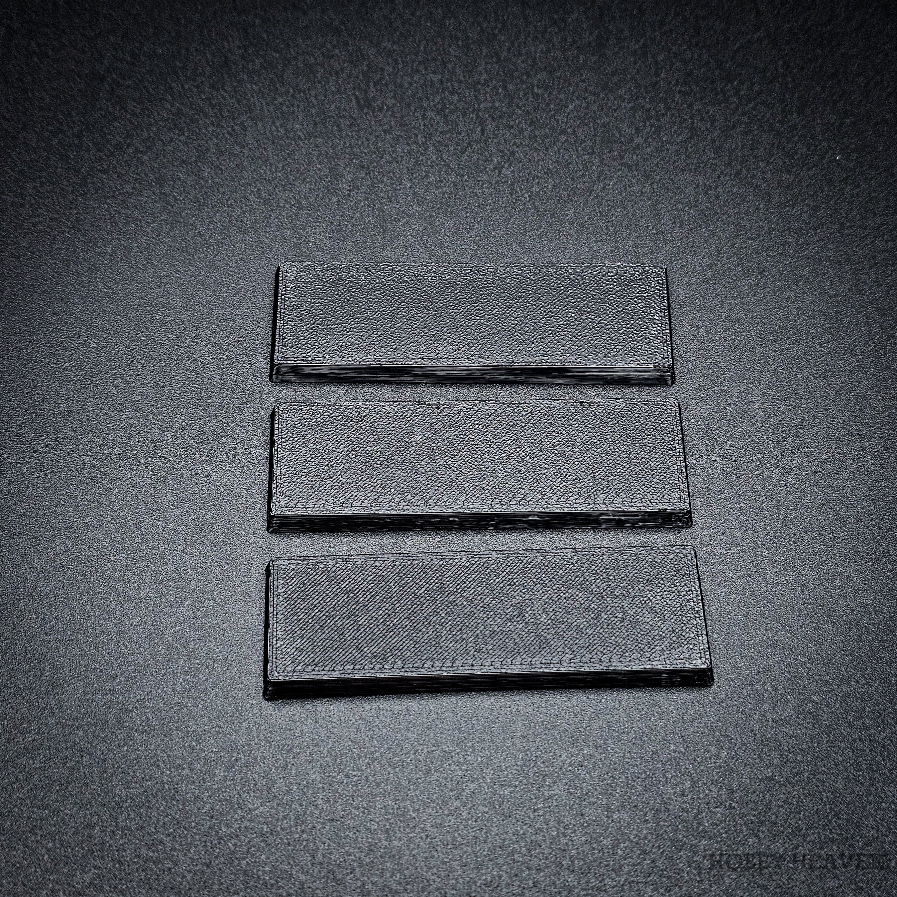 60x20mm Rectangle Plain Plastic Bases 3d Print