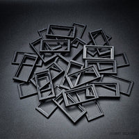 50x24mm to 60x30mm Rectangle Bases Converters ABS Plastic