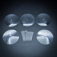 60mm Round Flying Bases – Clear Plastic Stands for Sci-Fi & Fantasy Wargaming Miniatures
