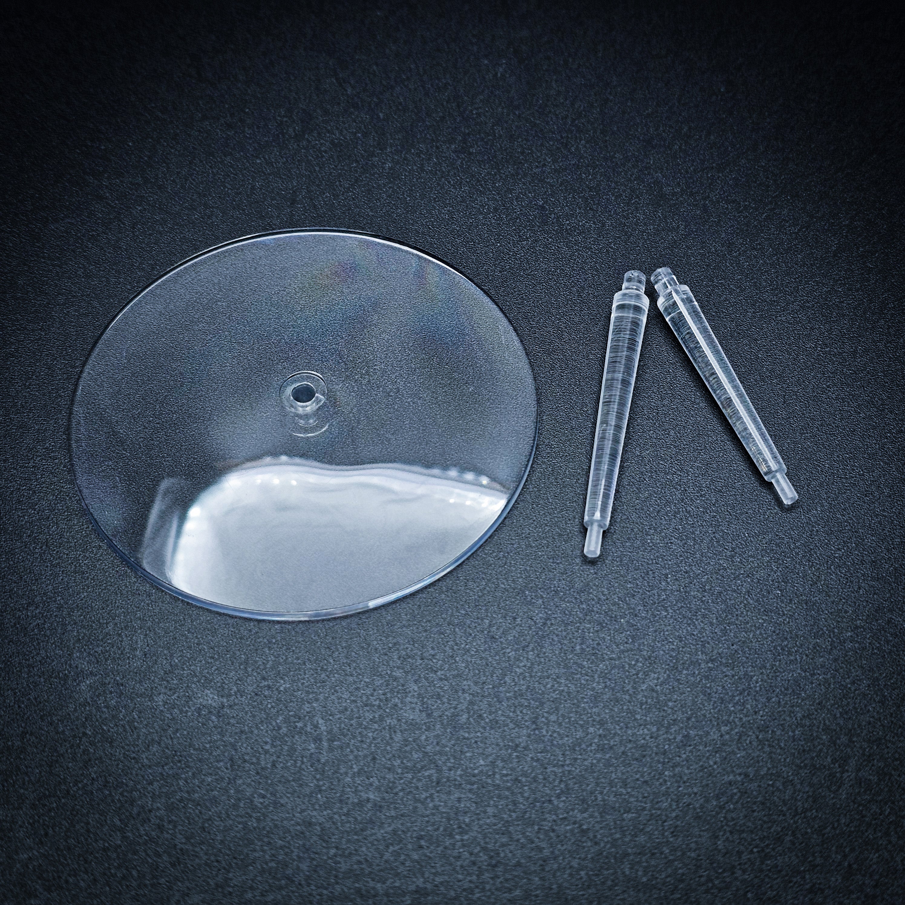 60mm Round Flying Bases – Clear Plastic Stands for Sci-Fi & Fantasy Wargaming Miniatures