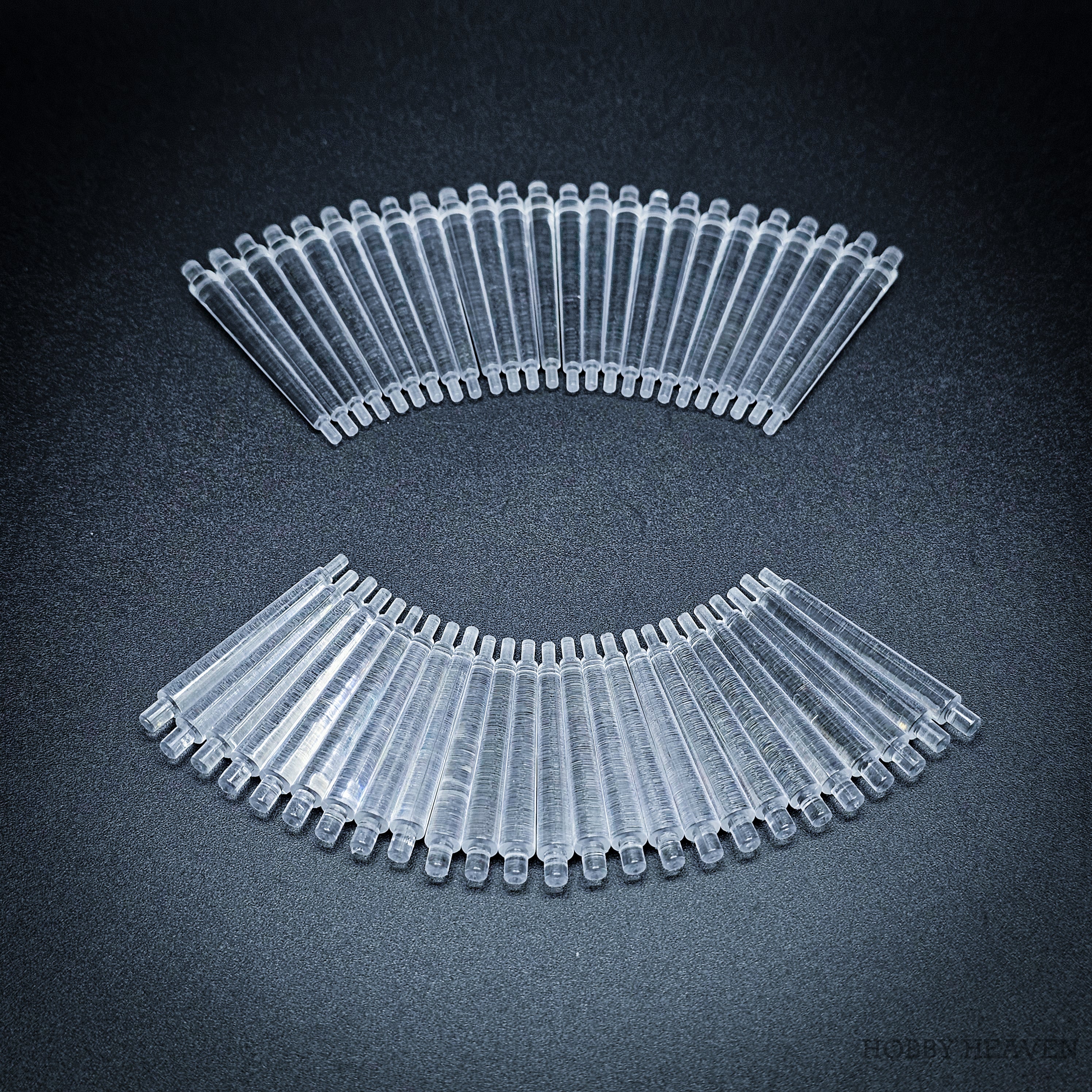 60mm Round Flying Bases – Clear Plastic Stands for Sci-Fi & Fantasy Wargaming Miniatures
