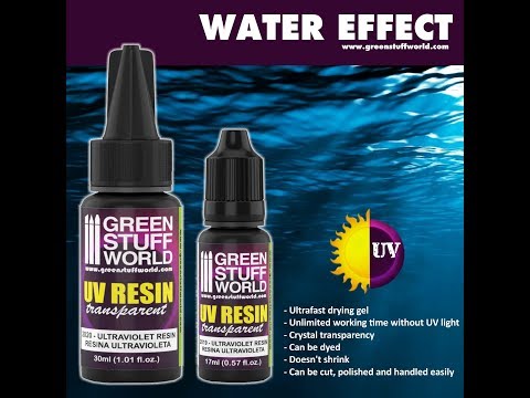 Green Stuff World's own video: Water effect using Green Stuff World ultraviolet resin