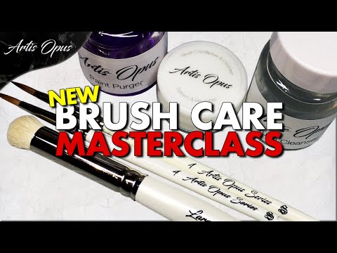 Artis Opus video masterclass on cleaning brushes with the Brush Cleanser and Paint Purger