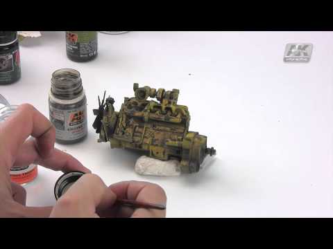 AK Interactive's own video: Ak082 engine grime & ak084 engine oil