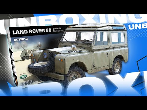 AK Interactive's own video: Unboxing, land rover 88 series iia station wagon 1/35