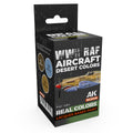 AK Interactive Real Colors RAF Aircraft Desert Colors RCS110 box with three 17 ml lacquer paint bottles