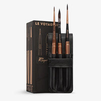Raphael Le Voyageur travel watercolour brush set with luxury leather case and elegant packaging
