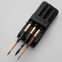 Raphael Le Voyageur watercolour brushes in open leather case – premium travel art set