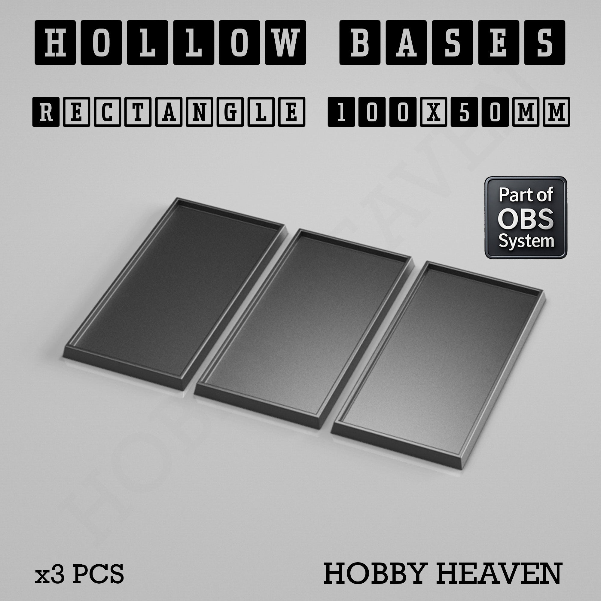 Hollow Bases Range  - Wargaming 3d Printed Bases (OBS System)