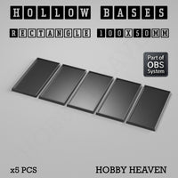Hollow Bases Range  - Wargaming 3d Printed Bases (OBS System)
