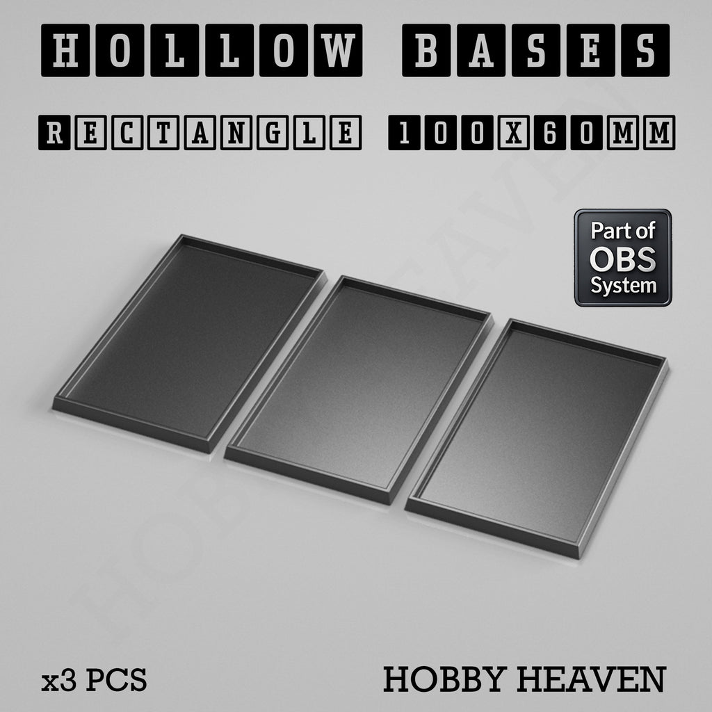 Hollow Bases Range  - Wargaming 3d Printed Bases (OBS System)