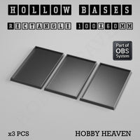 Hollow Bases Range  - Wargaming 3d Printed Bases (OBS System)
