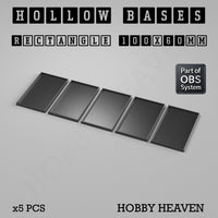 Hollow Bases Range  - Wargaming 3d Printed Bases (OBS System)
