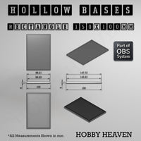 Hollow Bases Range  - Wargaming 3d Printed Bases (OBS System)
