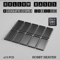 Hollow Bases Range  - Wargaming 3d Printed Bases (OBS System)
