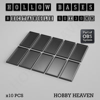 Hollow Bases Range  - Wargaming 3d Printed Bases (OBS System)
