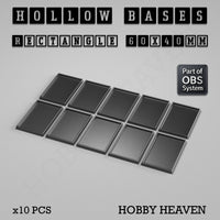 Hollow Bases Range  - Wargaming 3d Printed Bases (OBS System)
