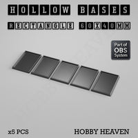 Hollow Bases Range  - Wargaming 3d Printed Bases (OBS System)
