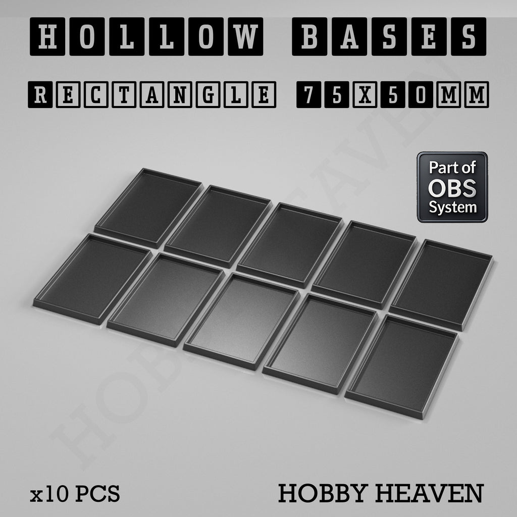 Hollow Bases Range  - Wargaming 3d Printed Bases (OBS System)